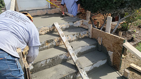 Installation of Concrete Steps and Landing